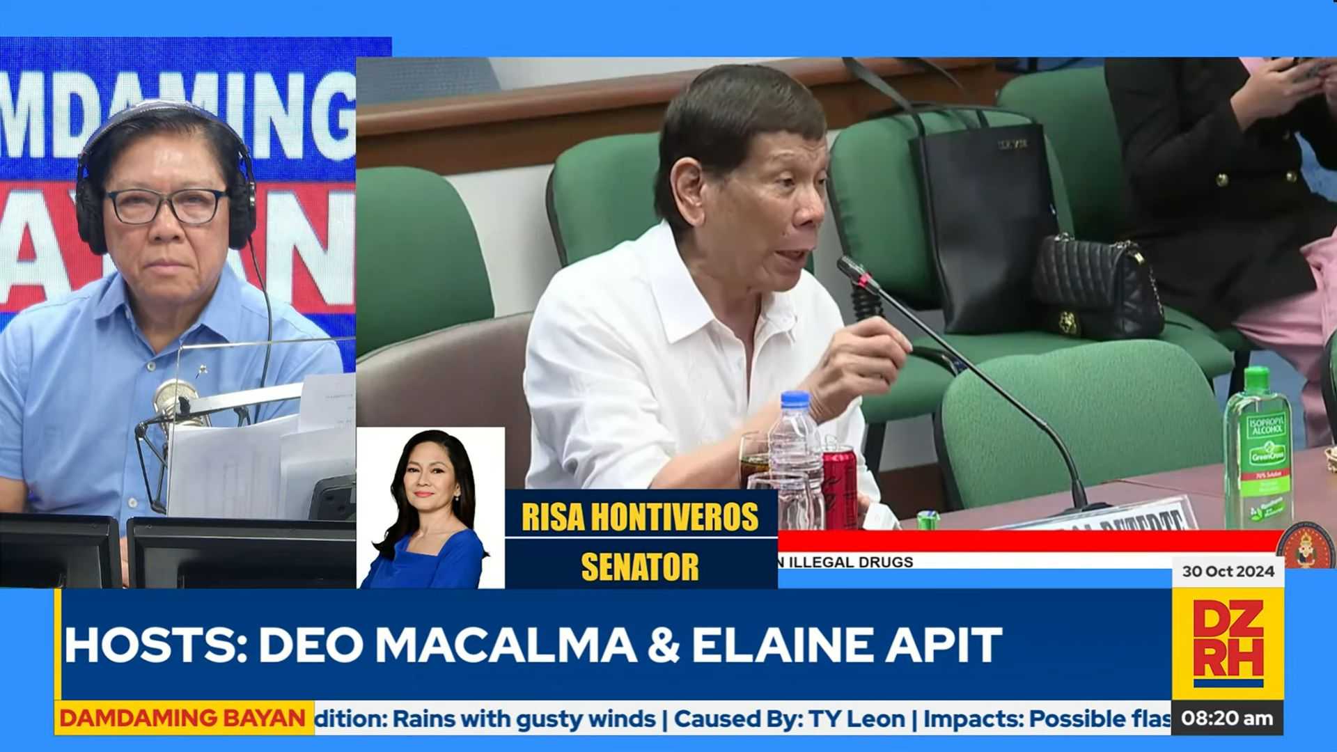 Sen. Risa Hontiveros calls for criminal responsibility for ex-president Duterte over "war on drugs"