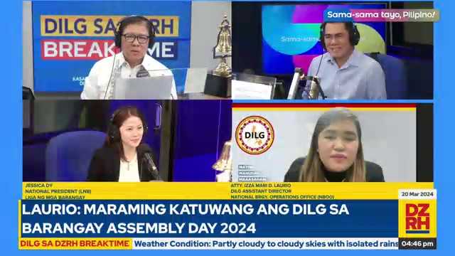 DILG sa DZRH Breaktime: Group reminds local officials to hold barangay assembly