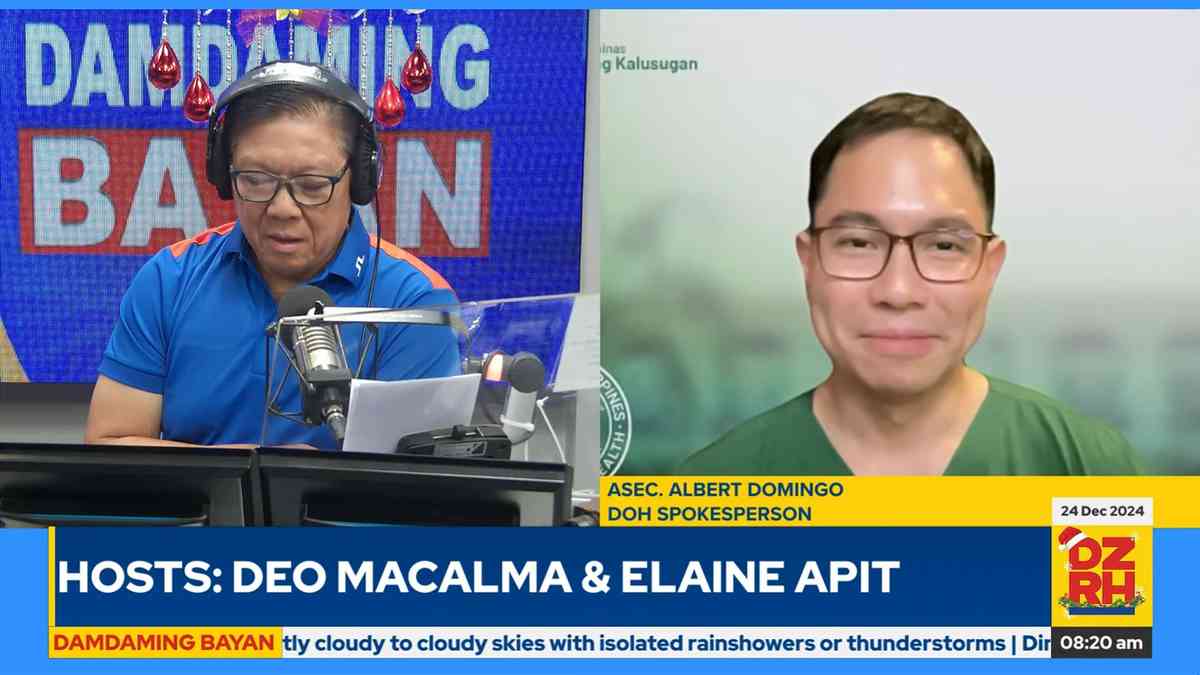 DOH encourages moderation in holiday feasts to ensure a safe celebration