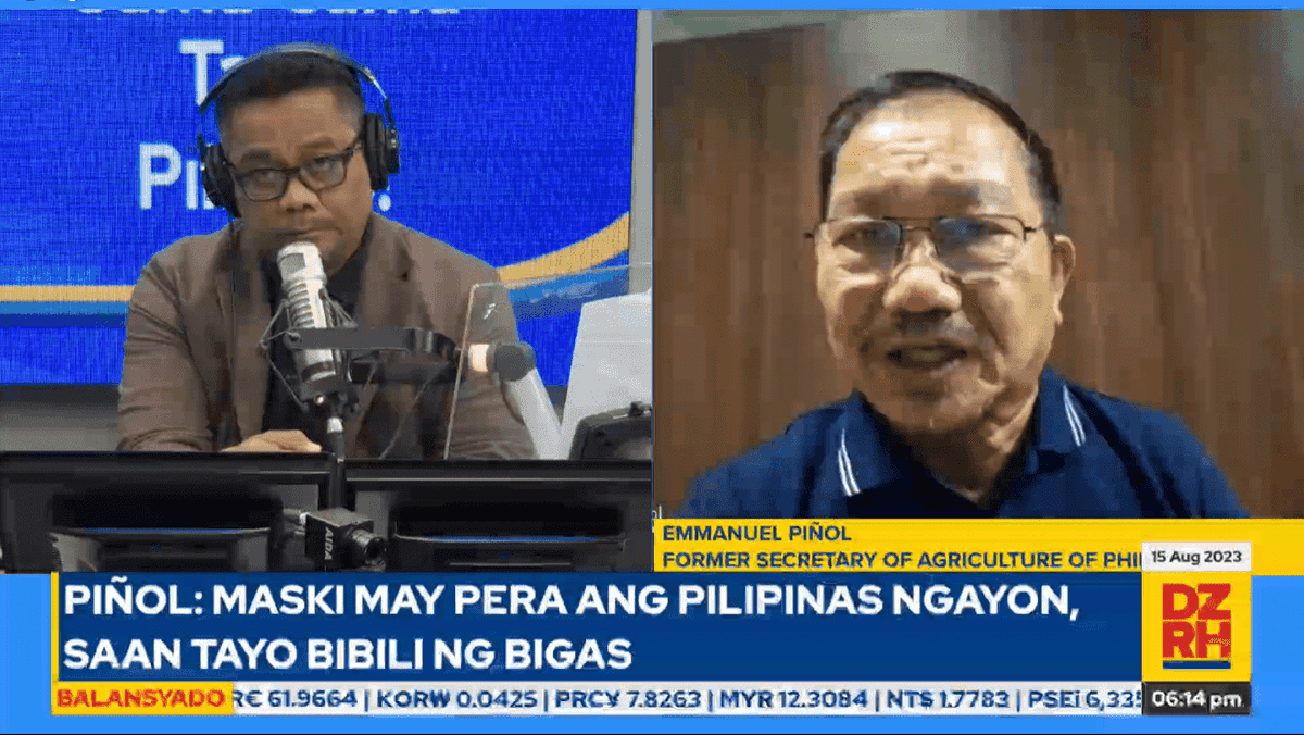 Ex-DA Secretary blames Duterte admin for country's rice inflation