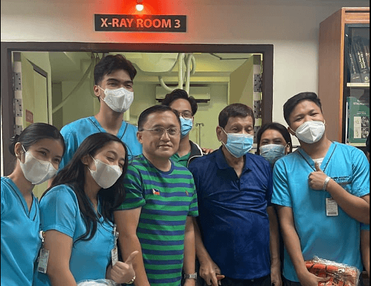 Ex-president Duterte slipped in his room but is safe, says Sen. Bong Go