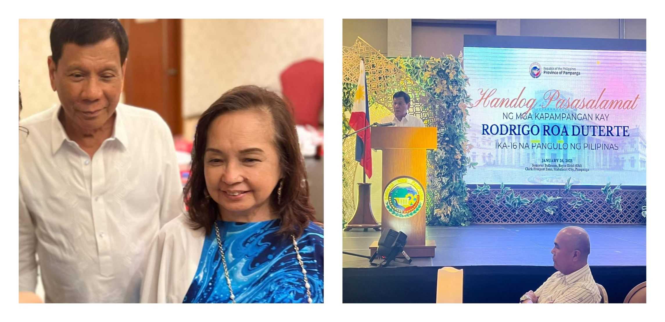 Ex-Prez Duterte now an adopted son of Pampanga, says Arroyo