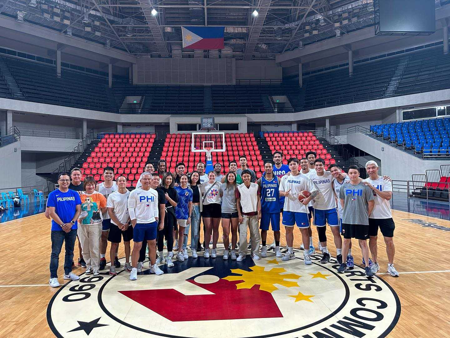 Filipinas visits Gilas Pilipinas team practice