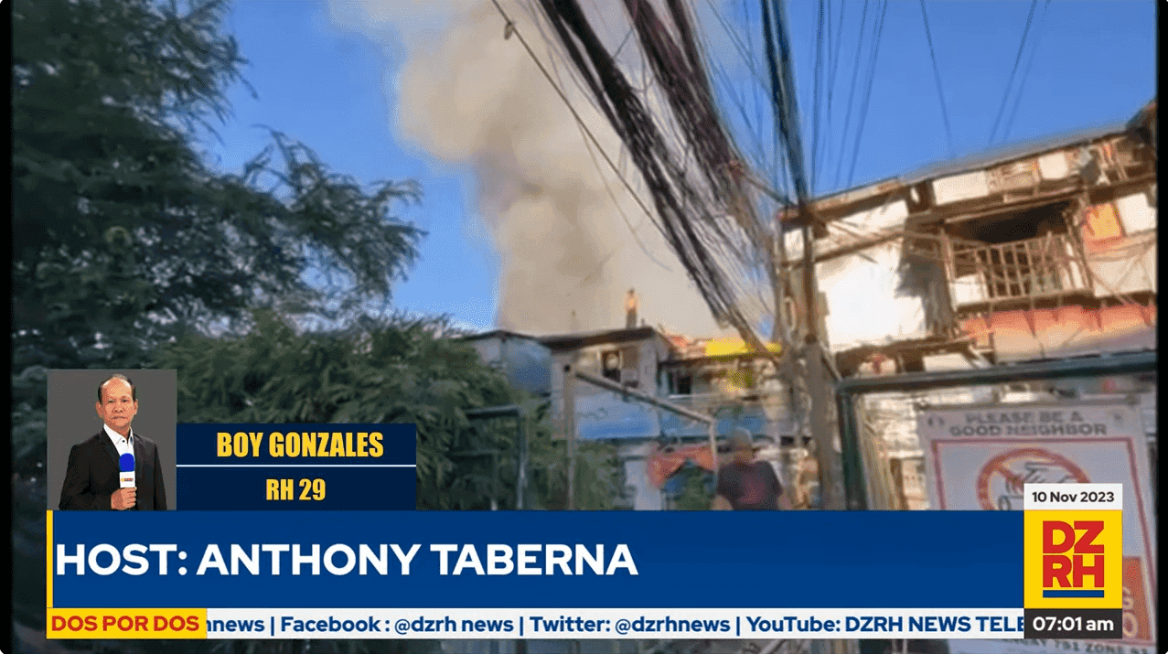 Fire breaks out in a residential area in Malate, Manila