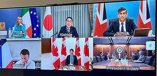G7 leaders condemn Iran, warn of risk of escalation