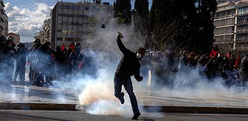 Greek students clash with police ahead of education bill vote