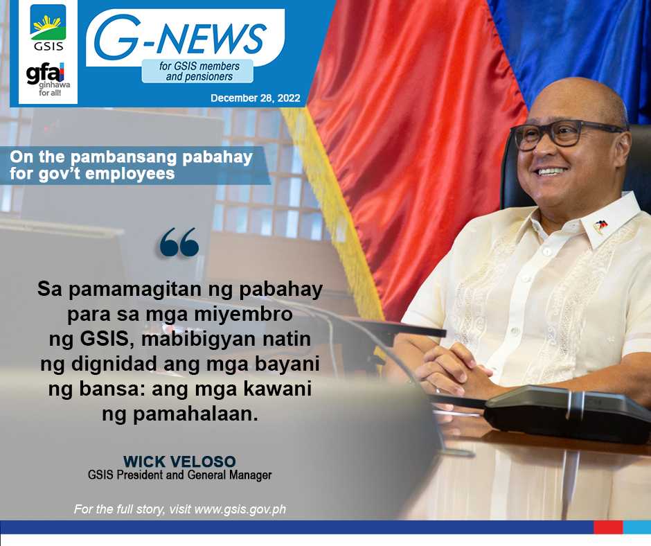 GSIS set to launch housing program for gov't employees under pambansang pabahay