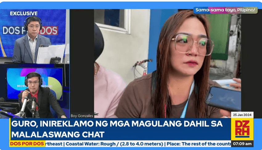 Male teacher in Sampaloc, Manila reported over sexual messages to minor students