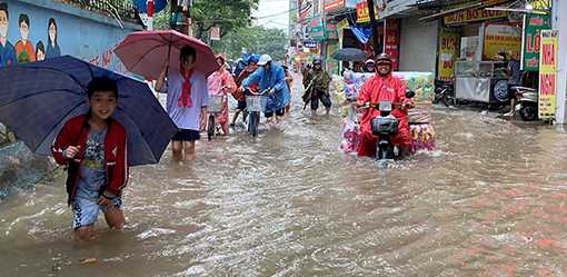 Heavy rain hits north Vietnam, halting traffic in Hanoi