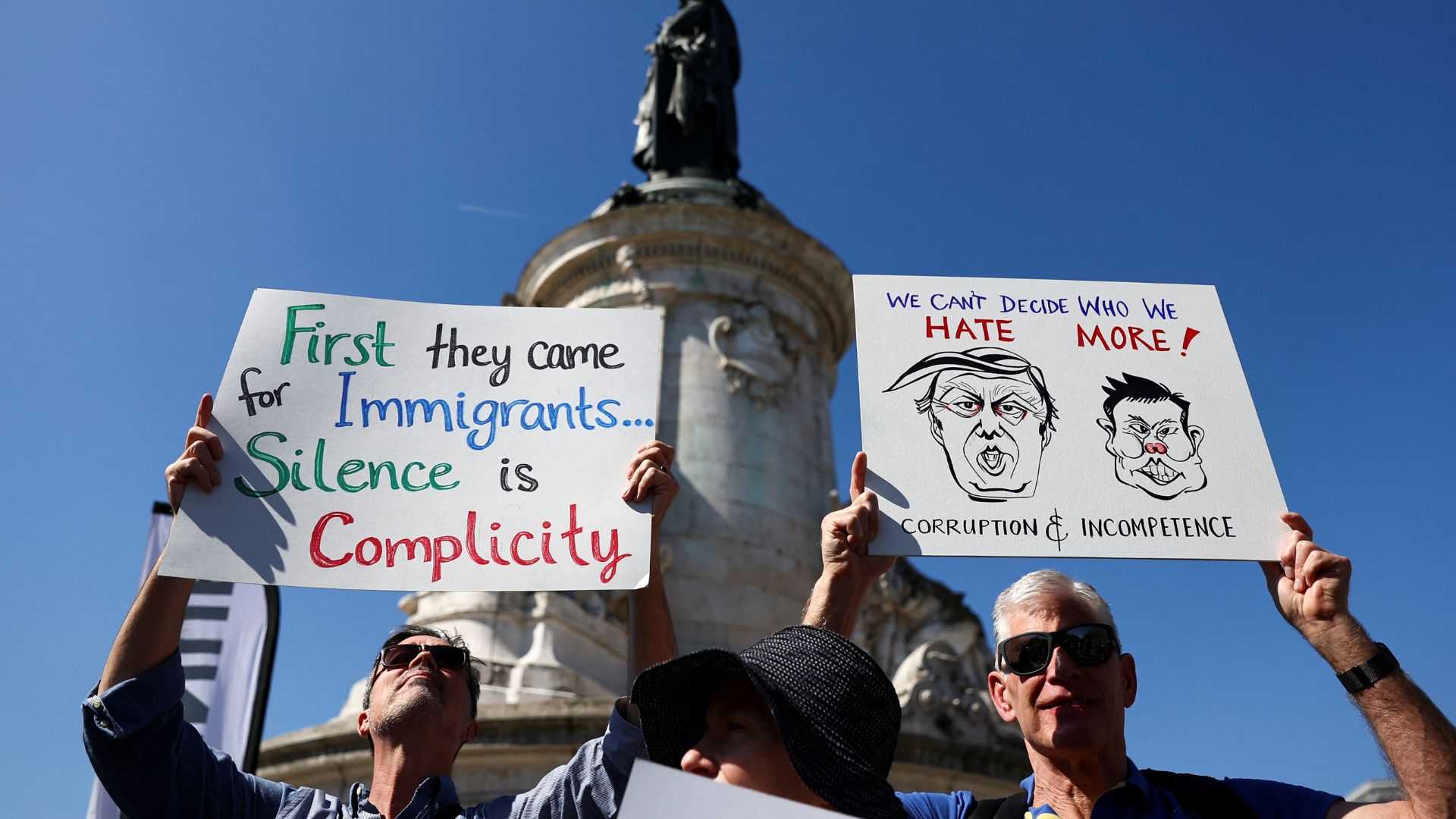 Hundreds of protesters turn out in European cities against Trump