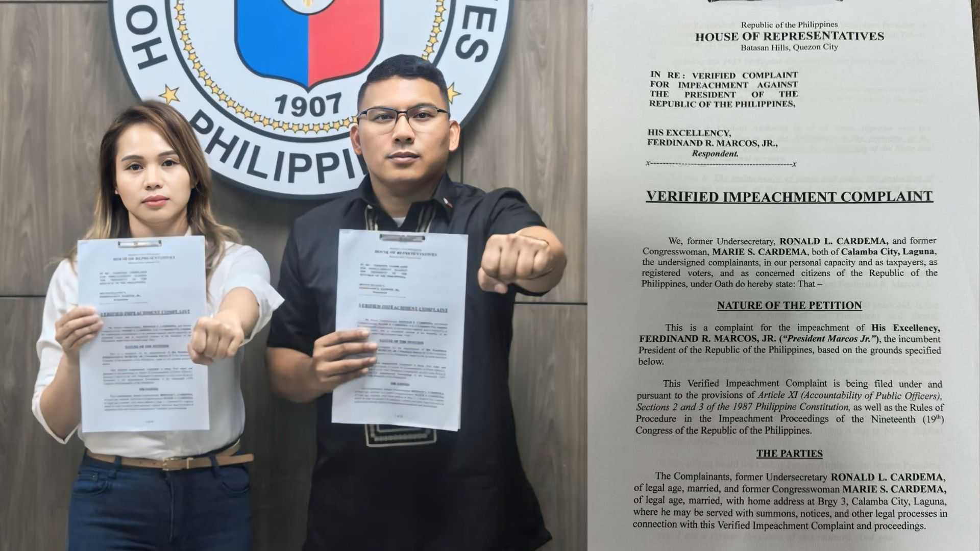 Impeachment complaint filed against Marcos Jr.