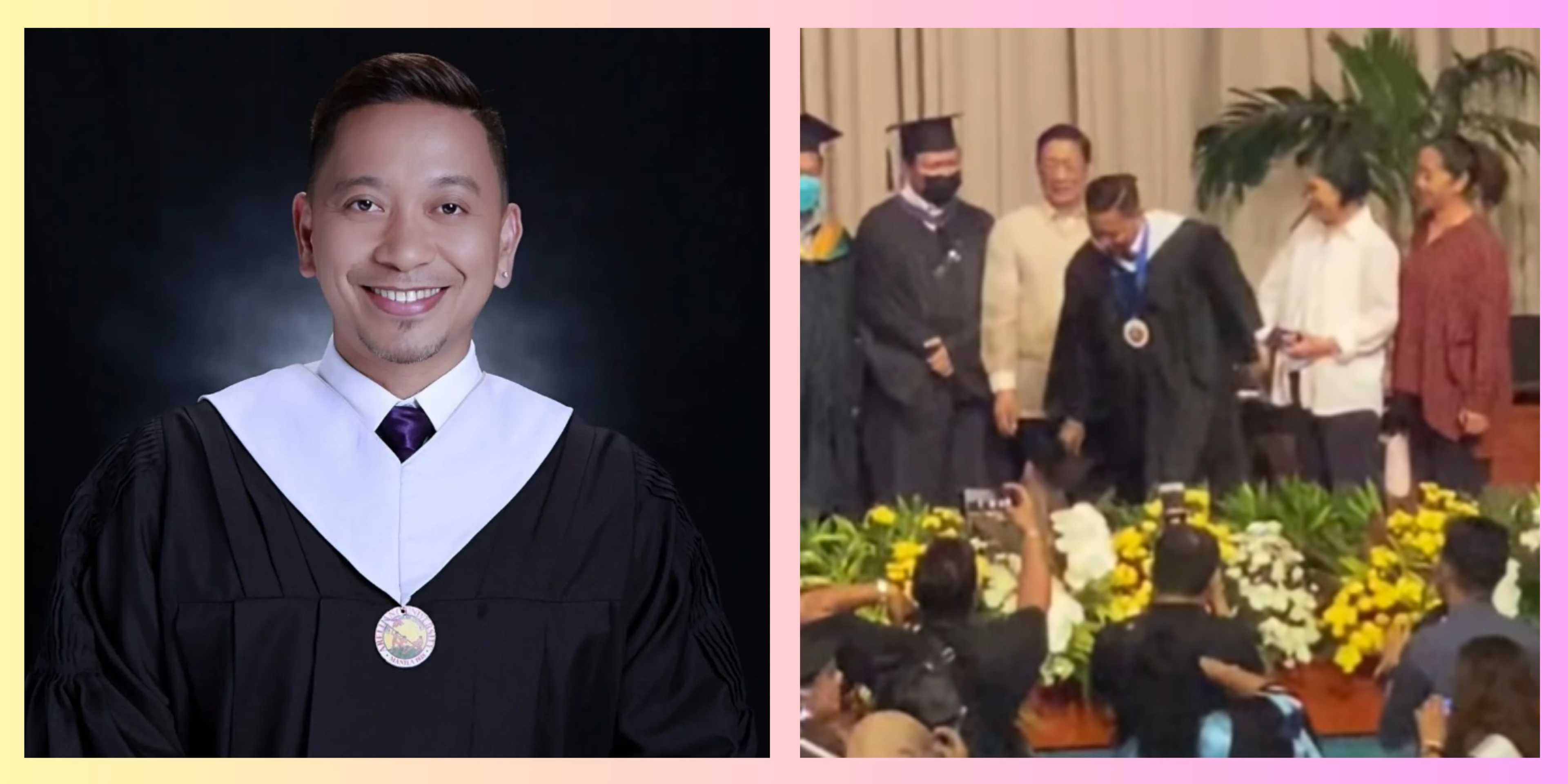 Jhong Hilario graduates as Magna Cum Laude at 46
