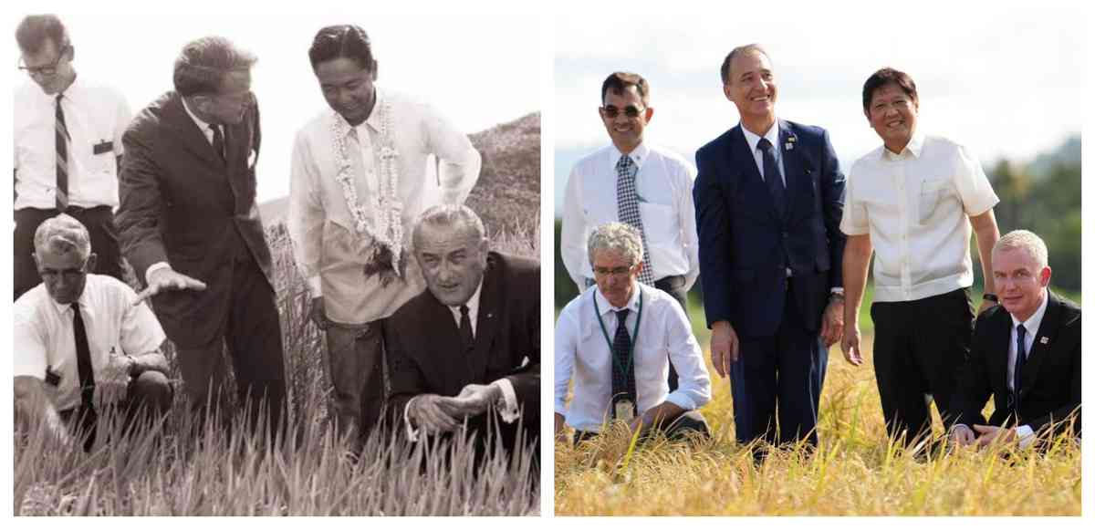 LOOK: Prez Marcos recreates late father's photo at IRRI