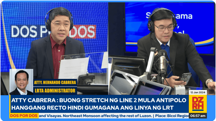 LRT-2 back to normal operations after power failure