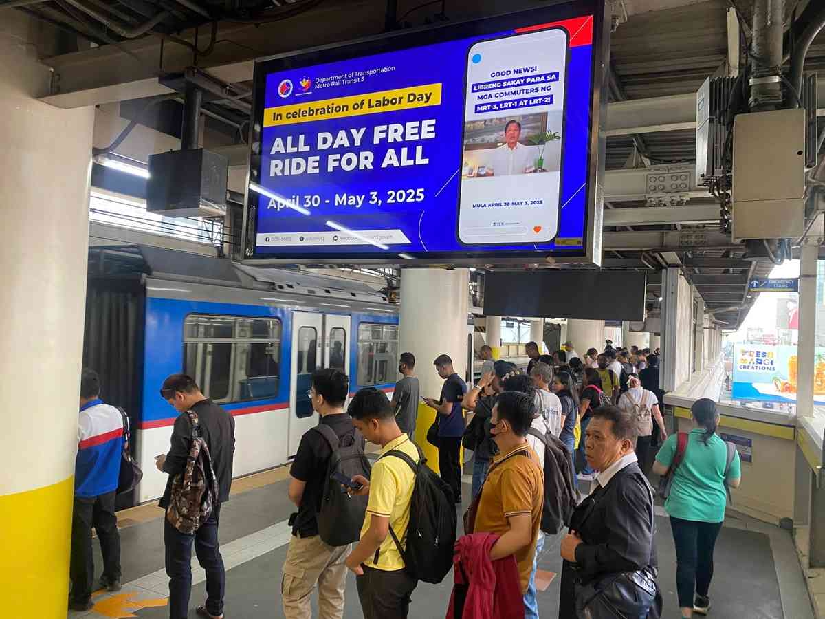 Marcos: Free MRT, LRT rides on April 30-May 3 to pay tribute for Filipino workers