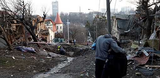 Missile strikes on Ukraine kill one, Zelenskiy says Russians in league with the devil