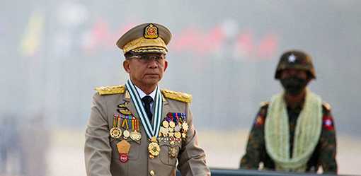 Myanmar junta chief calls for unity, says military holding power 'temporarily'