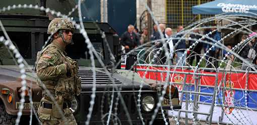 NATO ready to act to save Kosovo's peace, calls for de-escalation