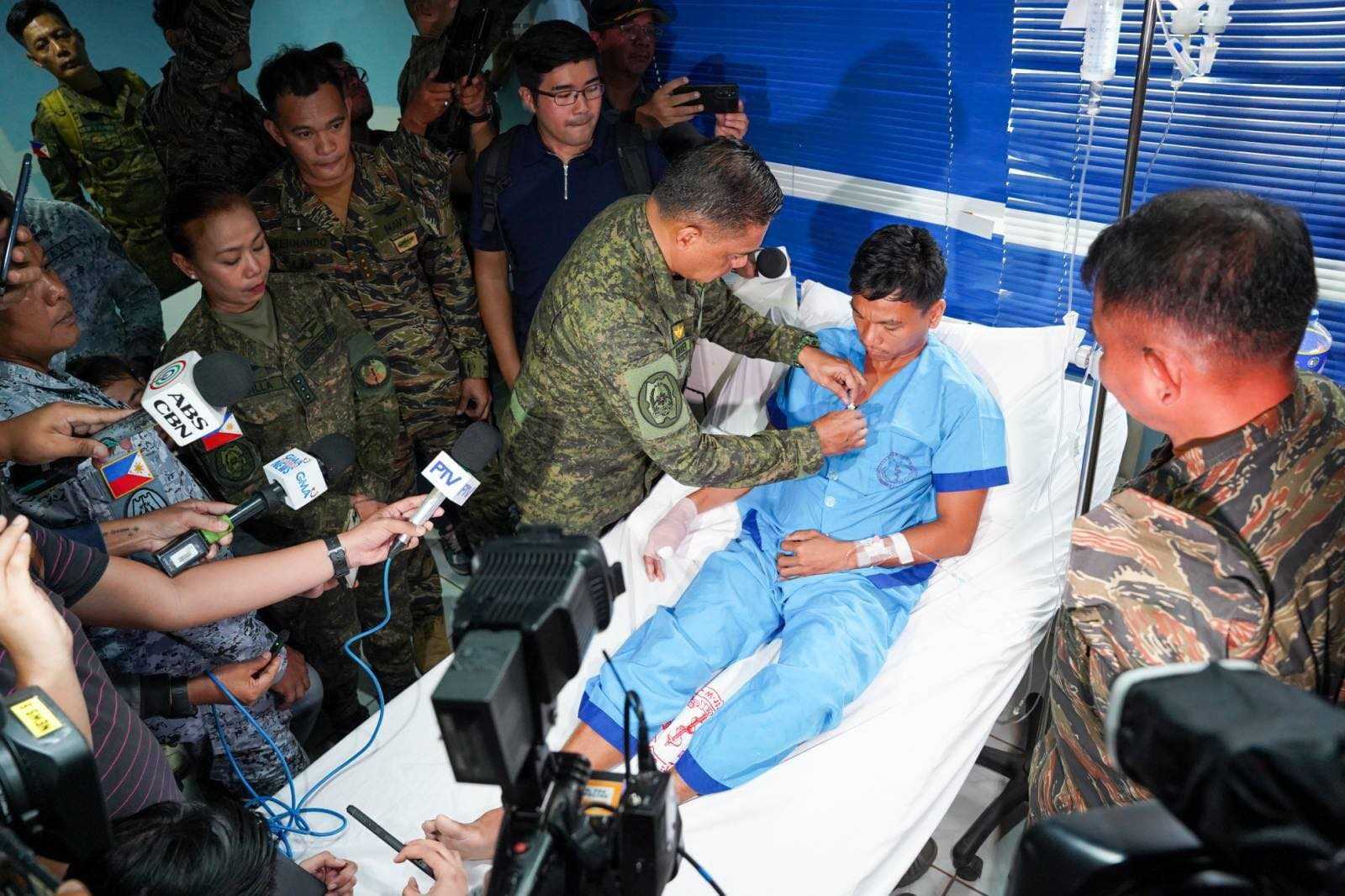 Navy Personnel who lost finger in China harassment incident, returns to duty in West Philippine Sea