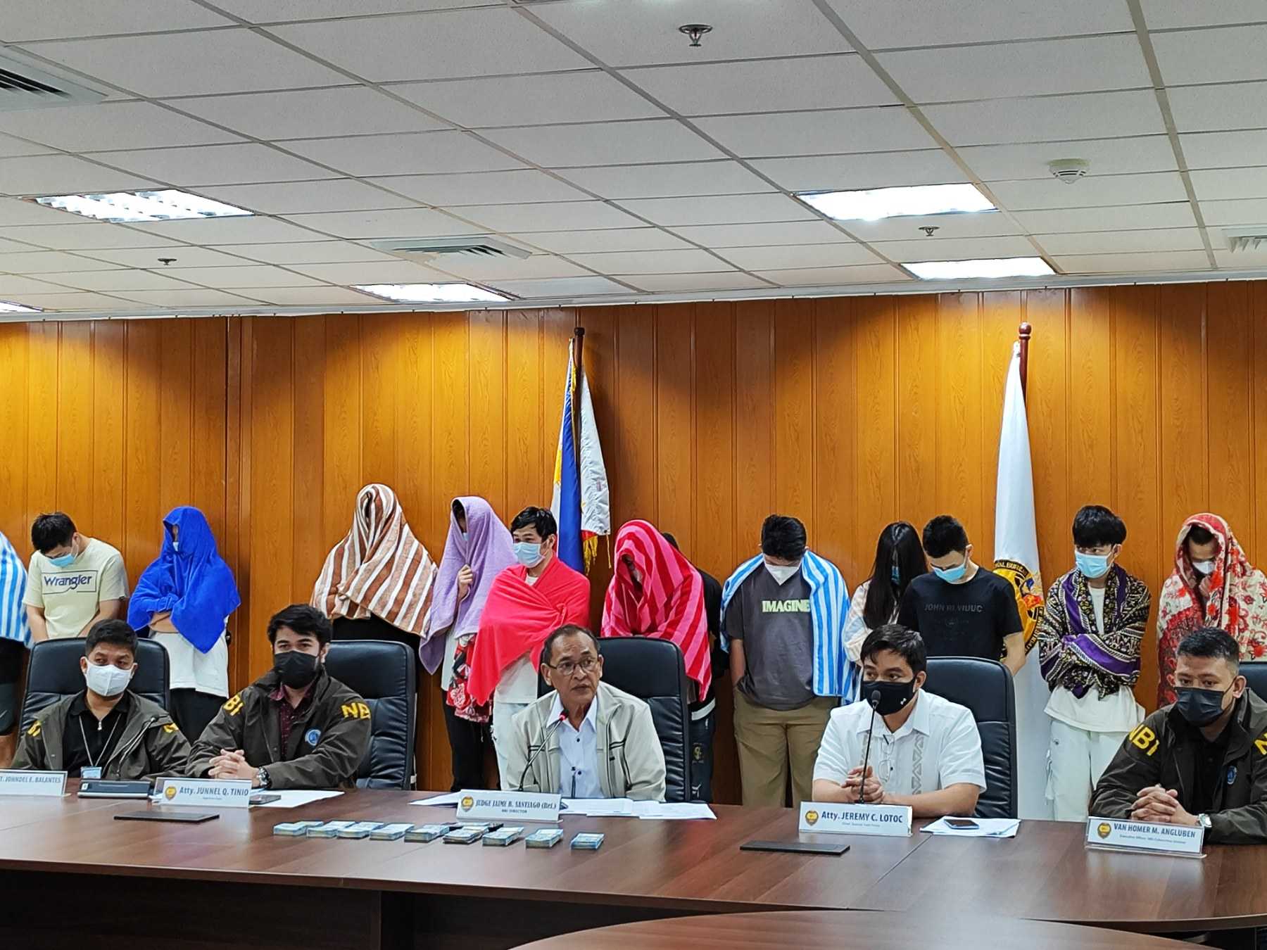 NBI arrests 12 Chinese nationals for scamming, 5 Filipinos for bribery