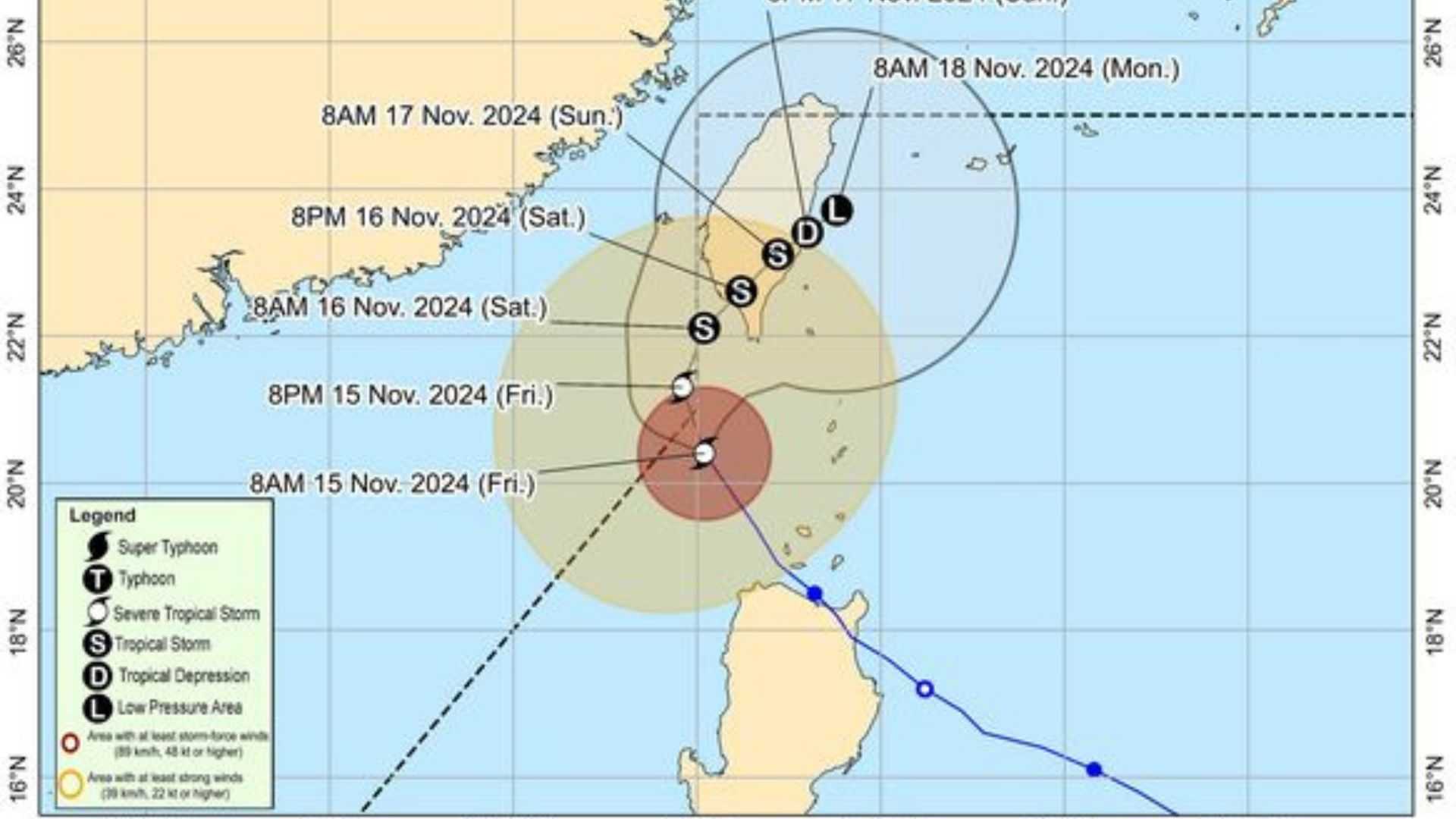 #Ofel weakens into severe tropical storm over Luzon strait