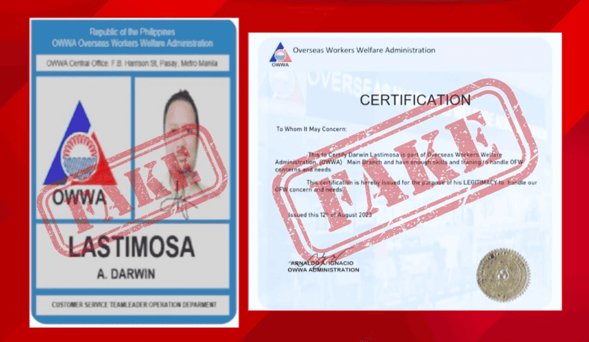 OWWA warns public against scammer posing as agency official