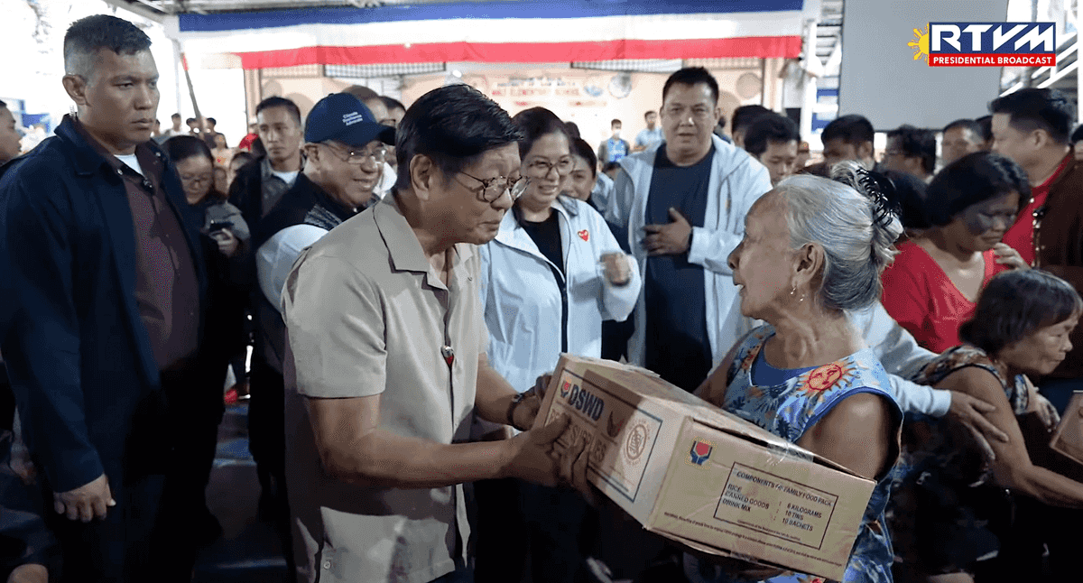 PBBM works on ground, visits typhoon victims in Rizal