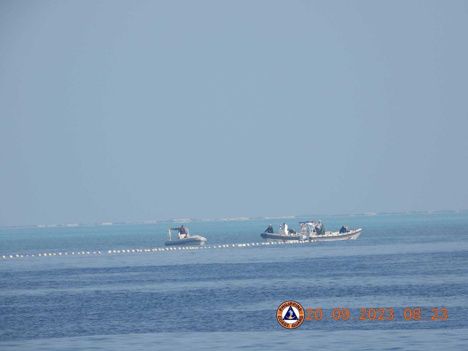 Chinese Coast Guard installs 'floating barrier' at southeast of Bajo de Masinloc - PCG