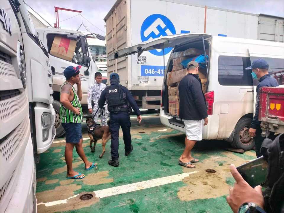 PCG Northern Samar intercepts vehicle containing illicit cigarettes