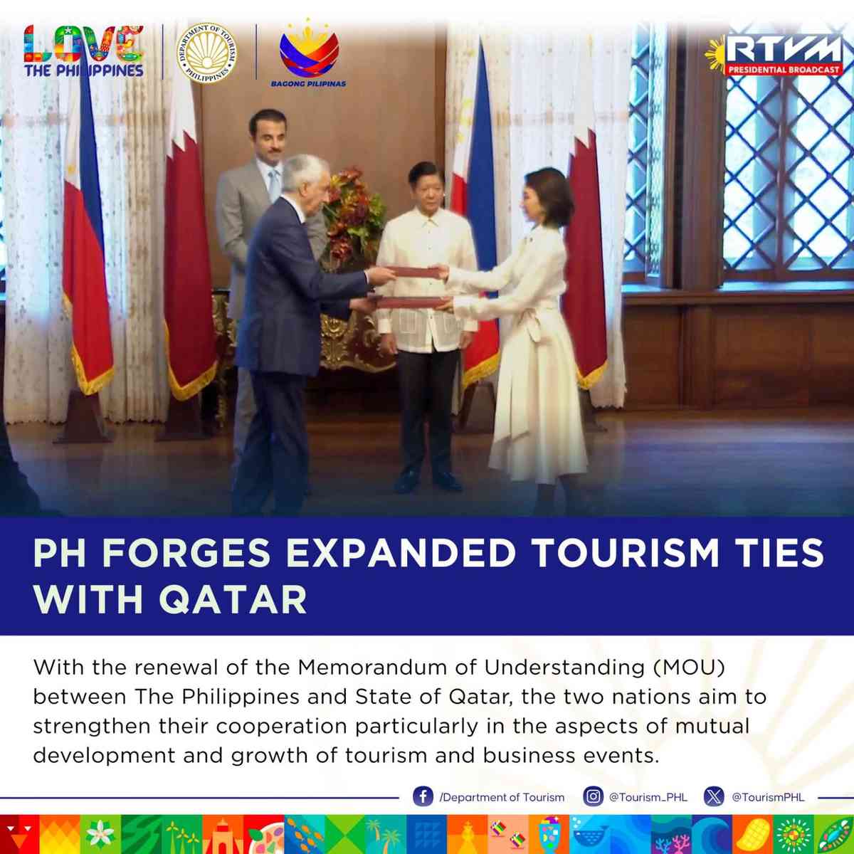 PH, Qatar sign MOU to strengthen cooperation in tourism sector
