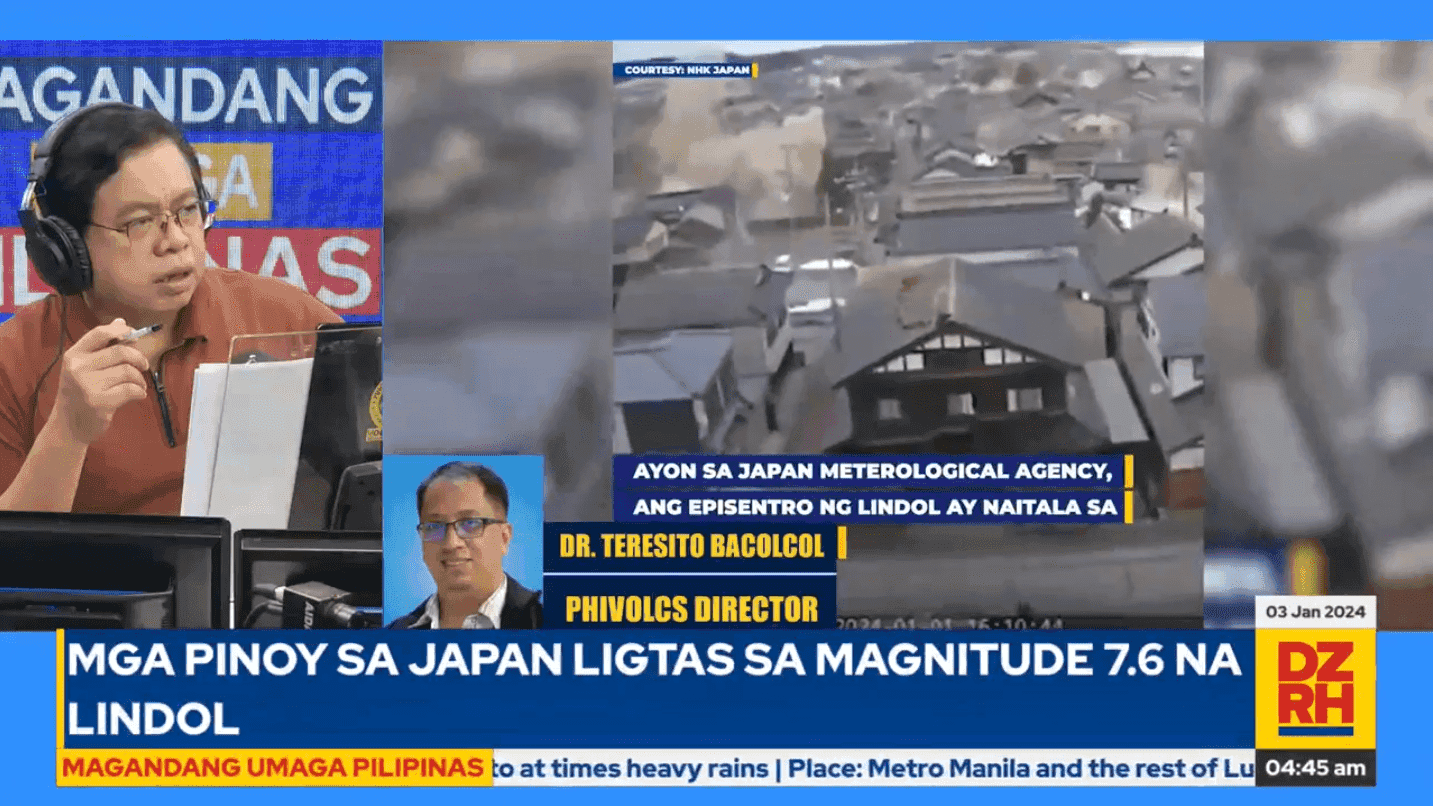PHIVOLCS urges Filipinos: Take earthquake drills seriously after Japan's 7.6 magnitude quake