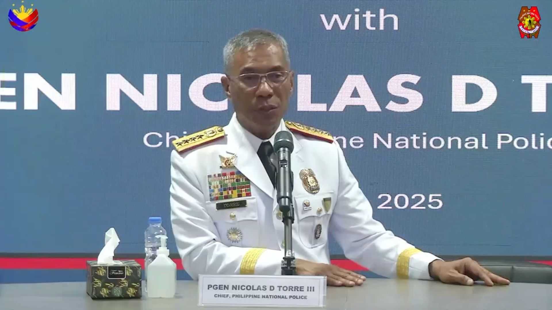 PNP chief Torre to use 'arrest count' as police performance metrics