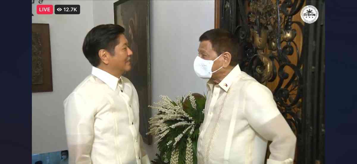 Prez Duterte leaves Palace, to skip Marcos inauguration