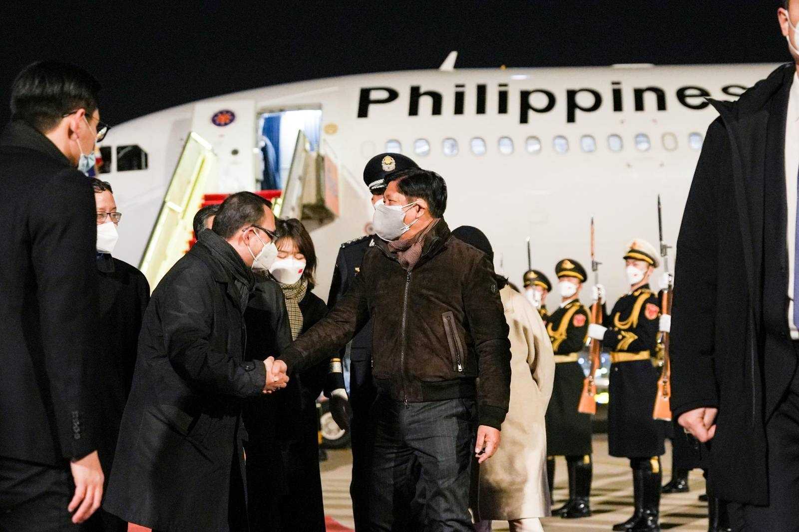 Prez Marcos arrives in Beijing, China amid sea dispute