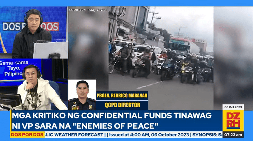 Cop in viral road closure in QC heard "VP", instead "VIP" - QCPD director