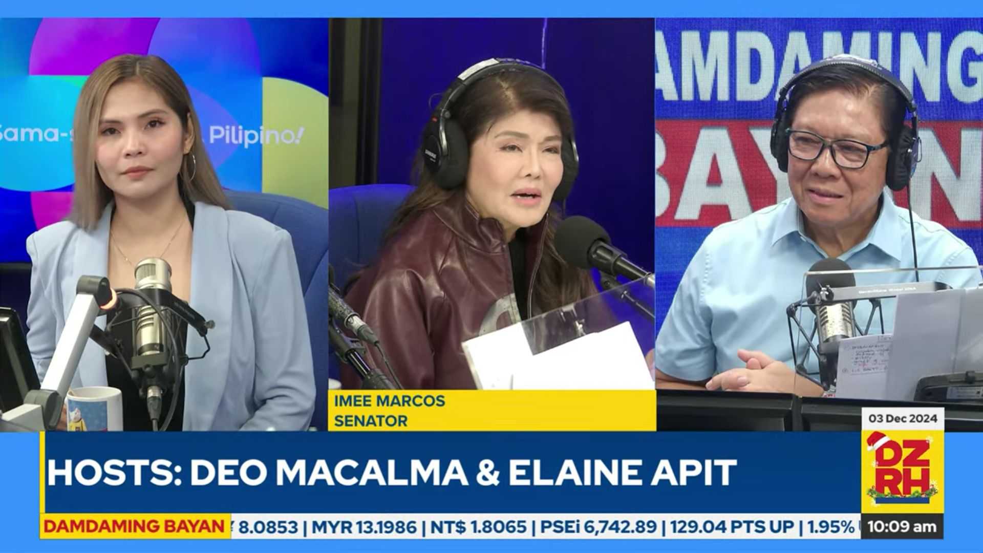 Sen. Imee Marcos urges House leadership to "listen" to PBBM