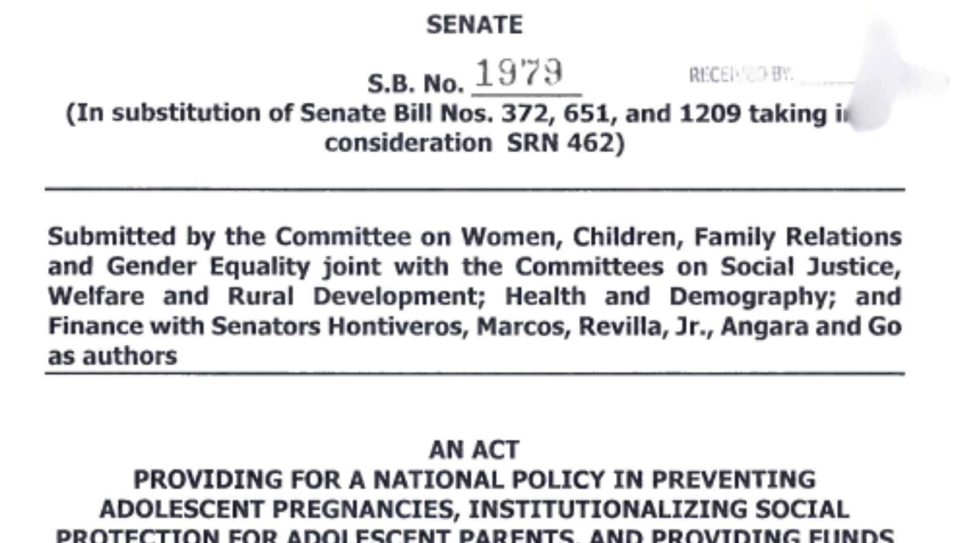Senators withdraw signature on teen pregnancy prevention bill