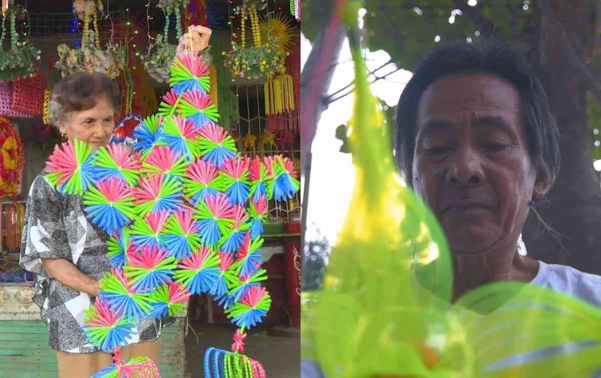 Seniors make lanterns from recycled materials to support family