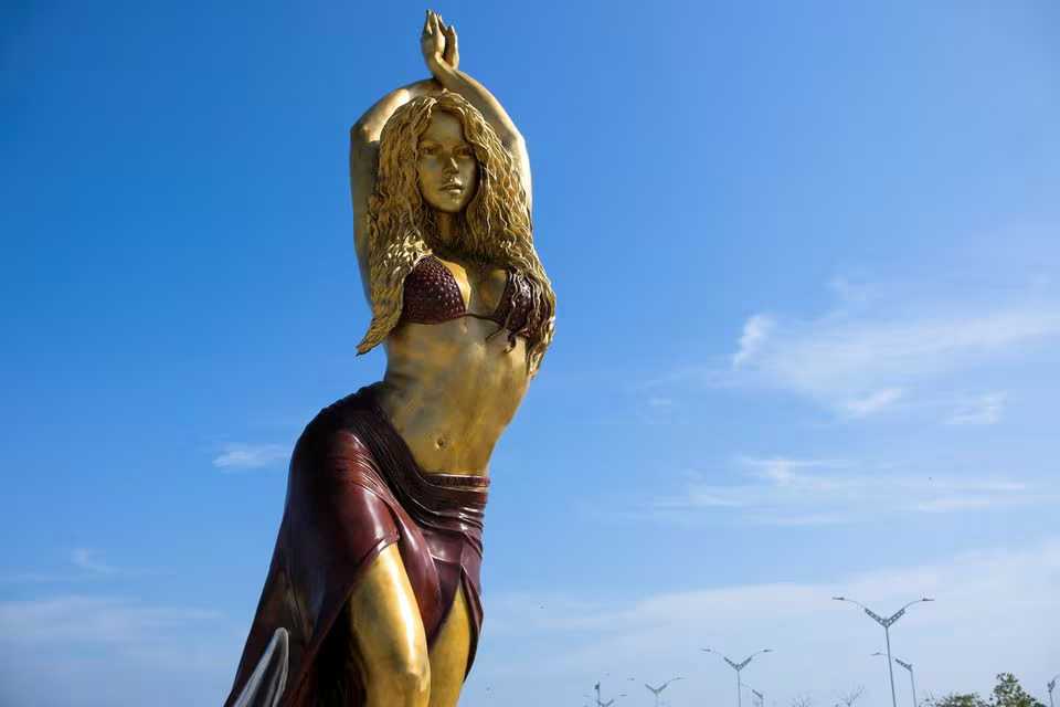 Shakira's home city unveils giant statue of 'Hips Don't Lie' singer