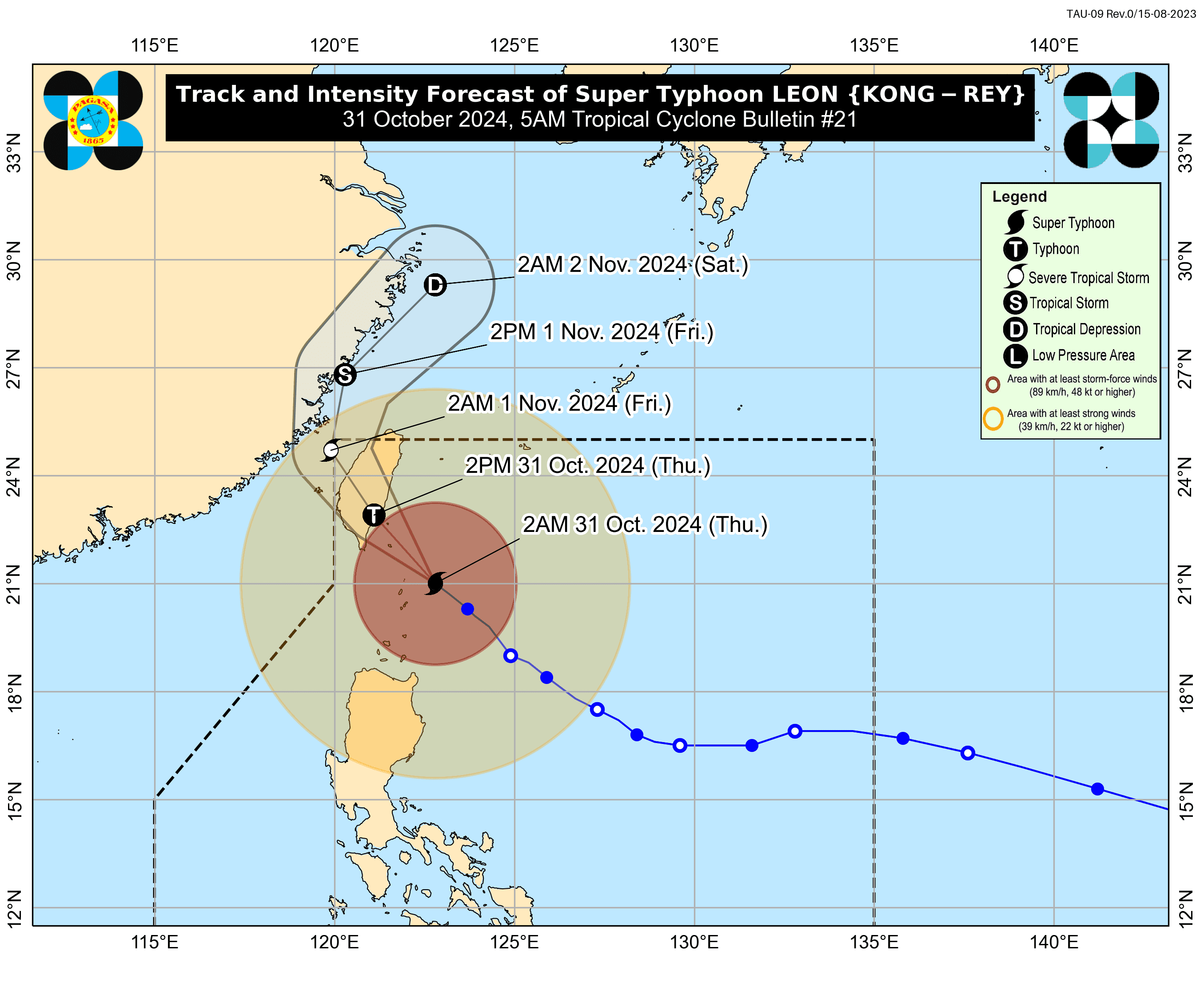 Signal no. 5 up in northern, eastern portion of Batanes due to ST Leon
