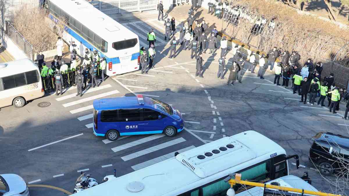 South Korea's Yoon attends his first criminal trial hearing