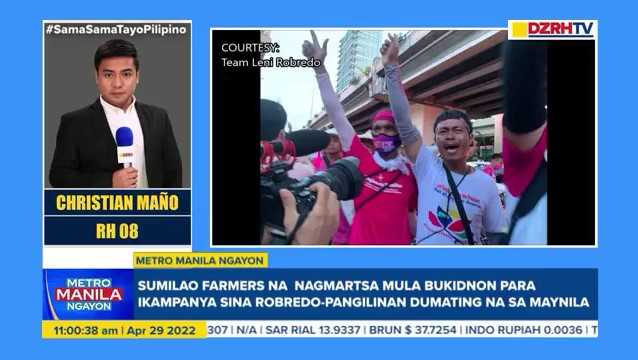 Sumilao farmers march from Bukidnon to Manila in support of Leni-Kiko tandem