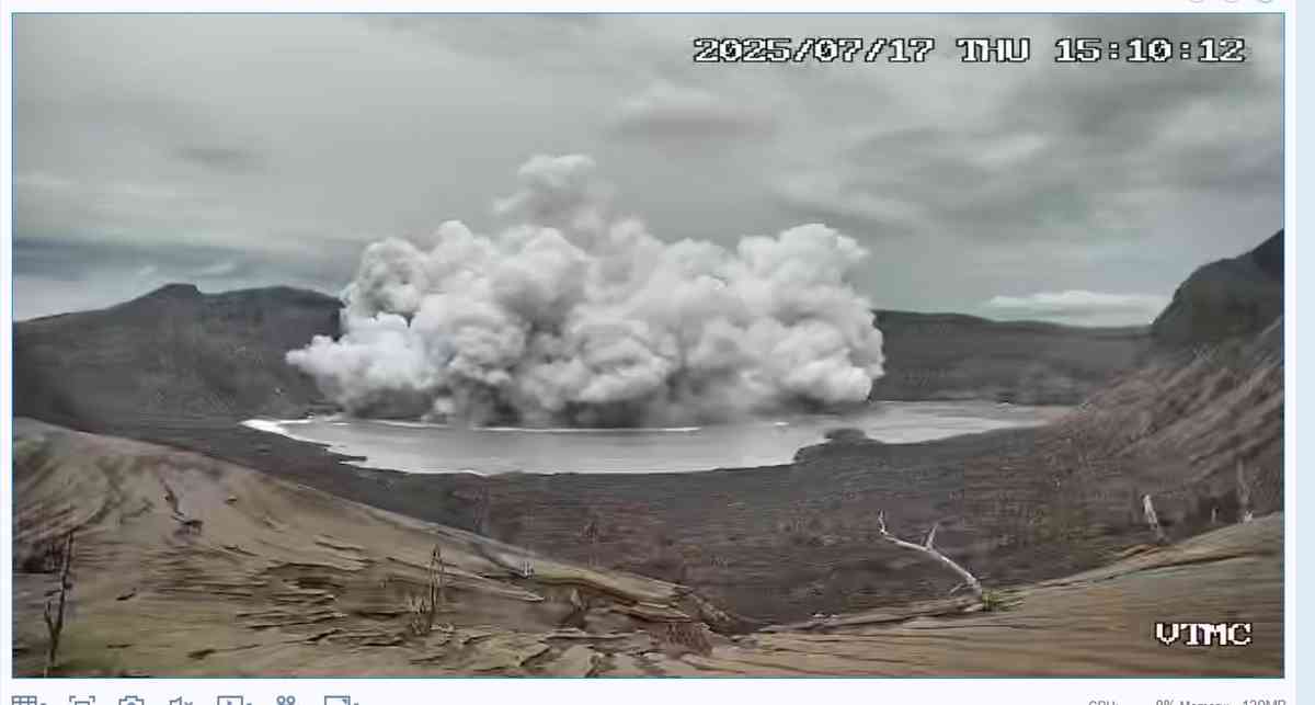 Taal Volcano stays at Alert Level 1 amidst Minor Phreatomagmatic Eruption