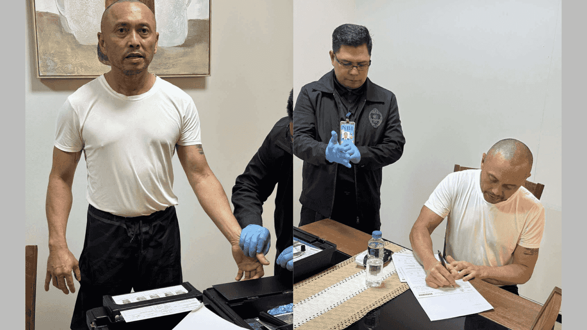 Teves lands at Villamor Airbase, taken to NBI office