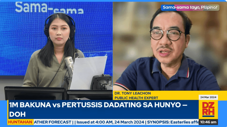 Leachon calls for face mask mandate in pertussis outbreak areas