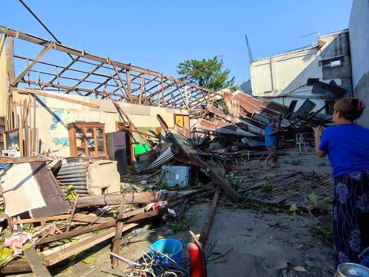 Tornado hits Bacolor, Pampanga