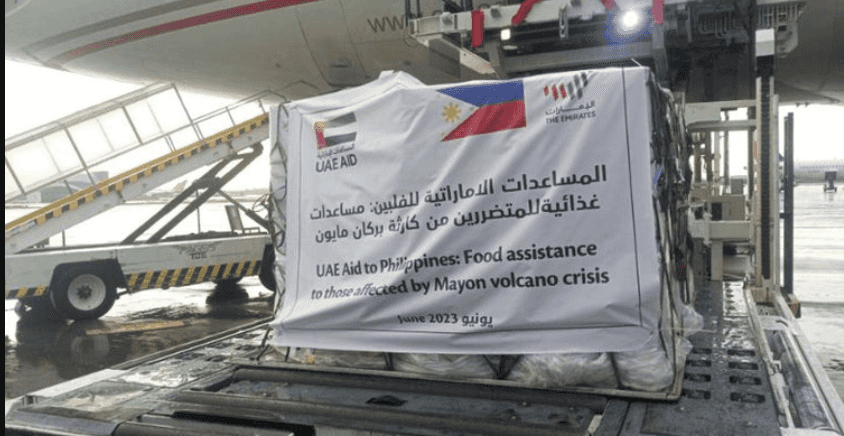 UAE donates 55 tons of food for Mayon Volcano victims