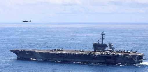 U.S. aircraft carrier joins military drills with South Korea and Japan