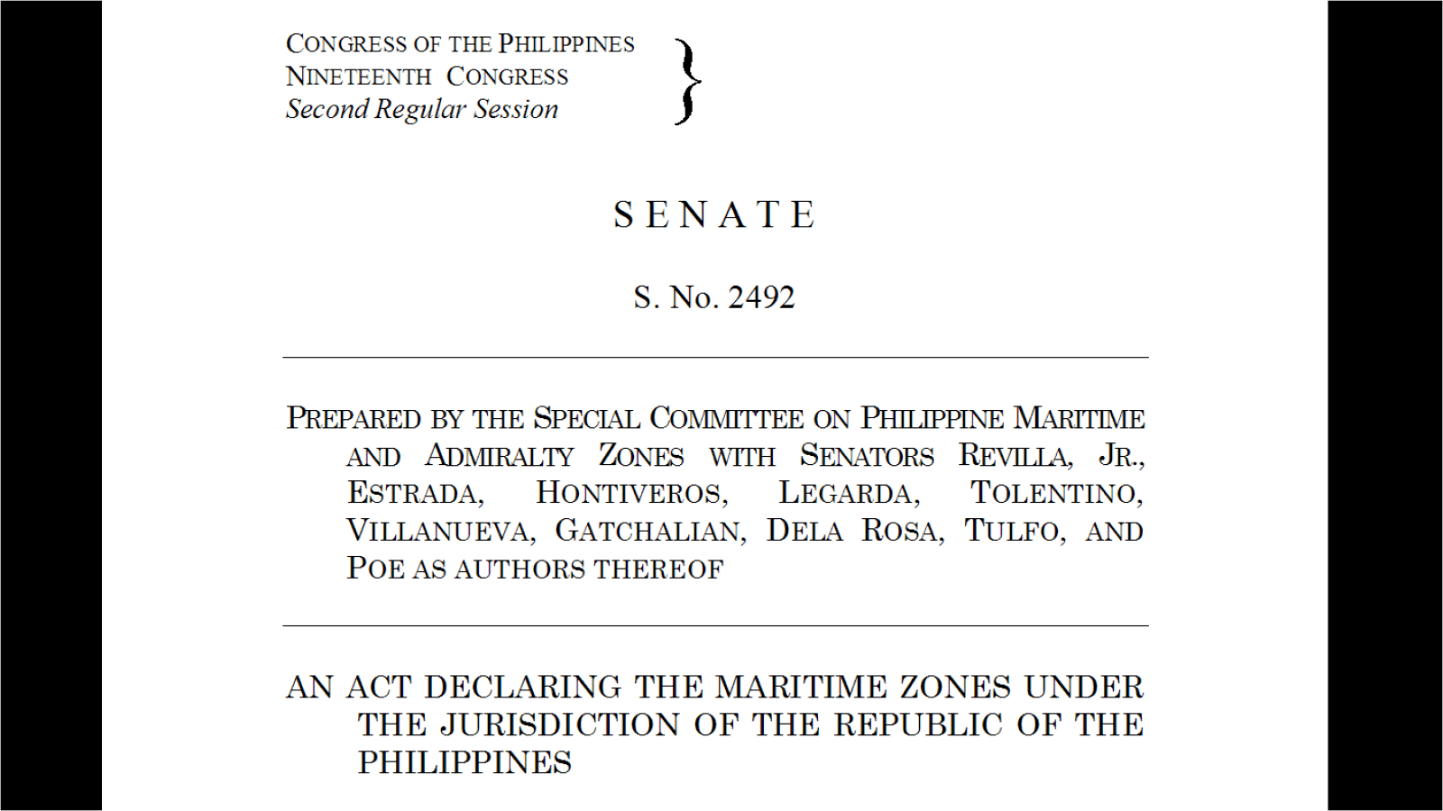 Waypoints lauds Senate for passing Maritime Zones Act on third reading