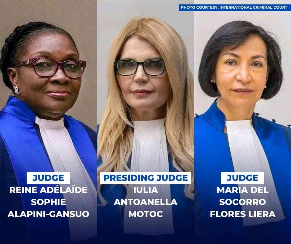 Who are the three female judges who ordered Duterte’s arrest?